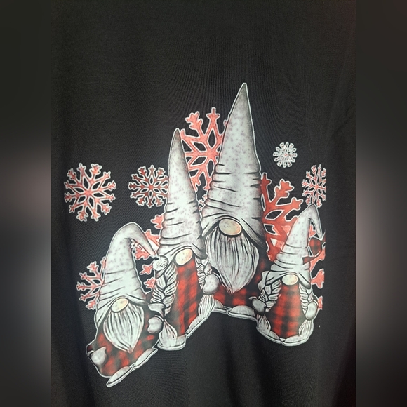 Gnome Buffalo Plaid Color Block Top with Matching Distressed Pants Size XL - Picture 7 of 11